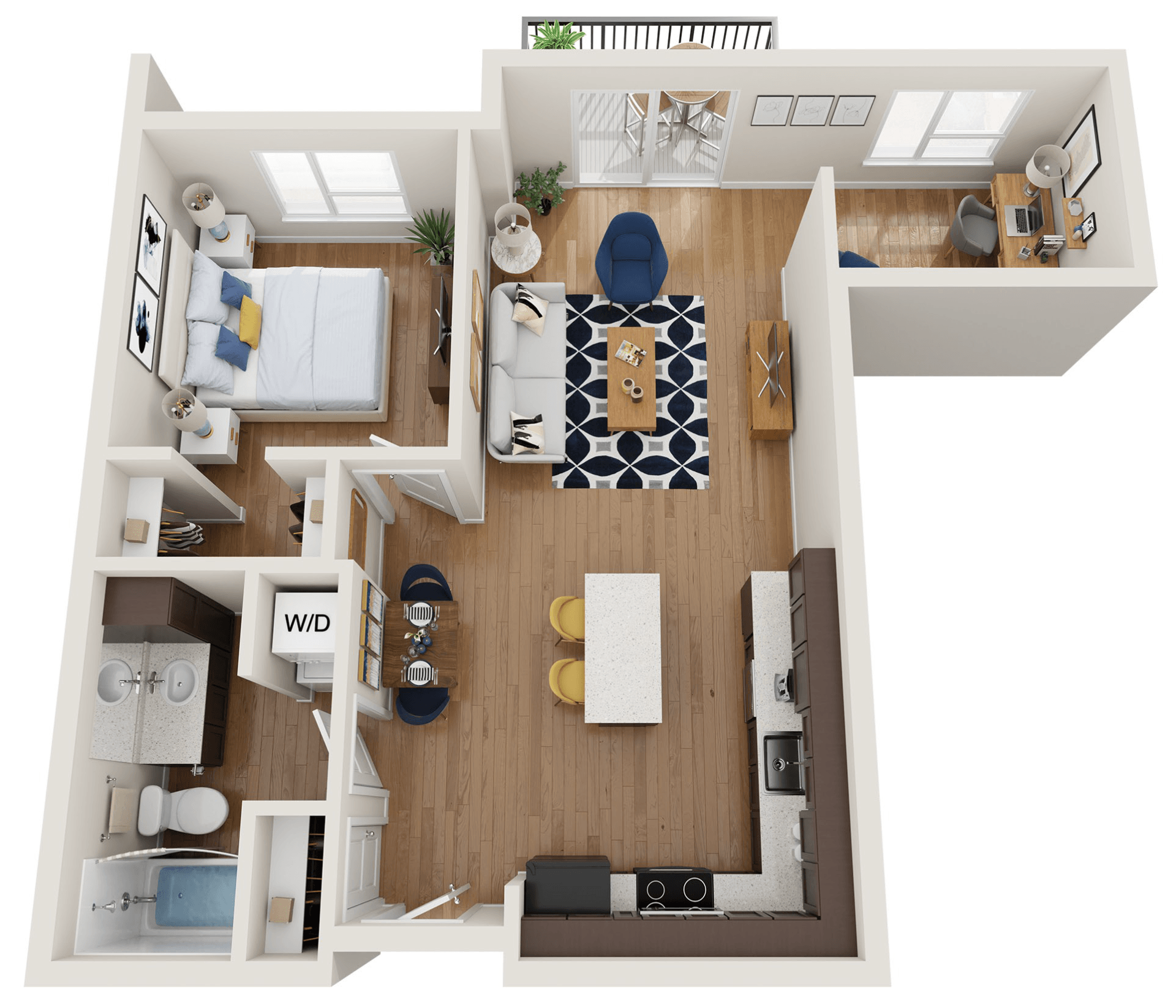 1-Bedroom Unit - Office - B7