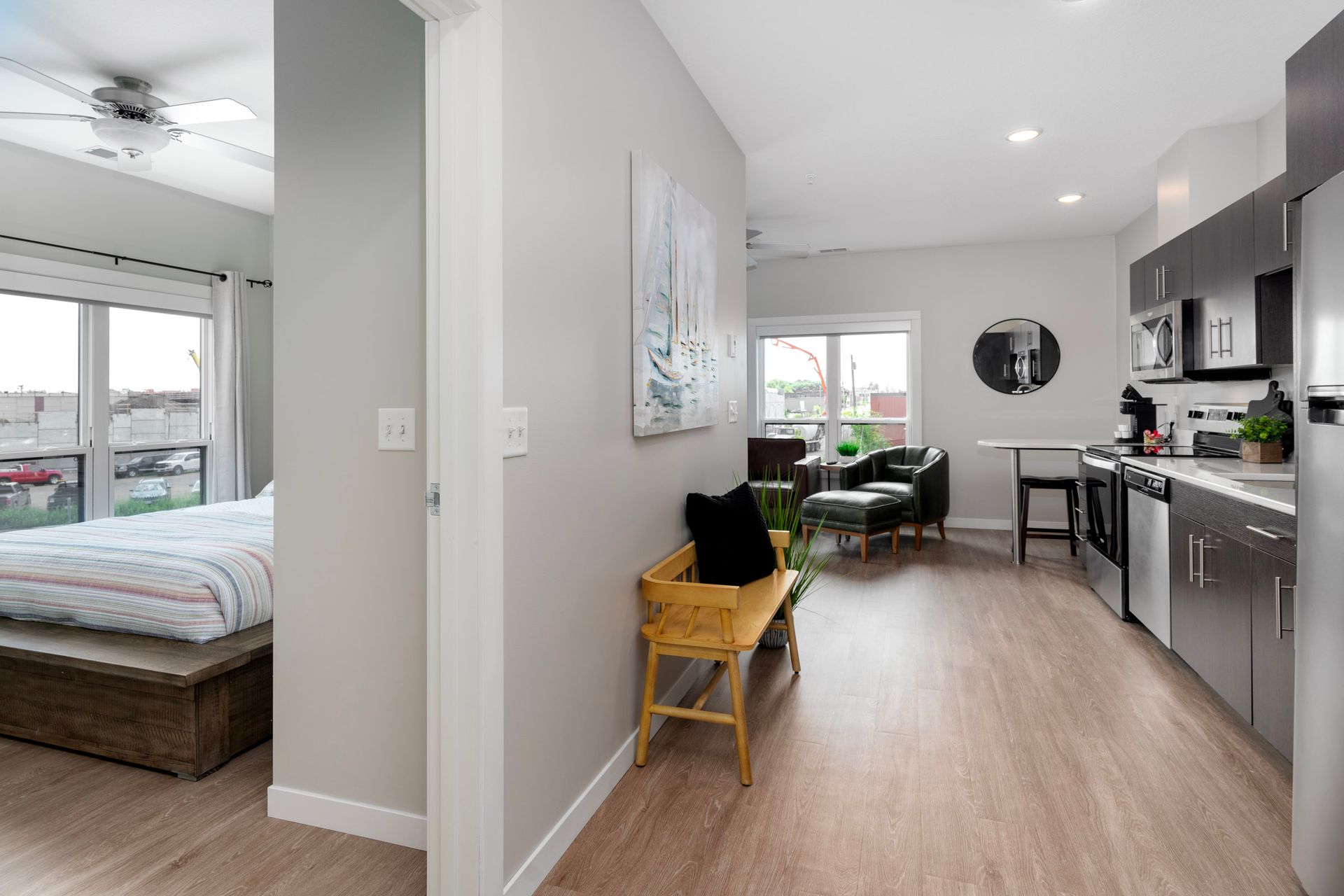 Lincoln Park Flats apartment hallway