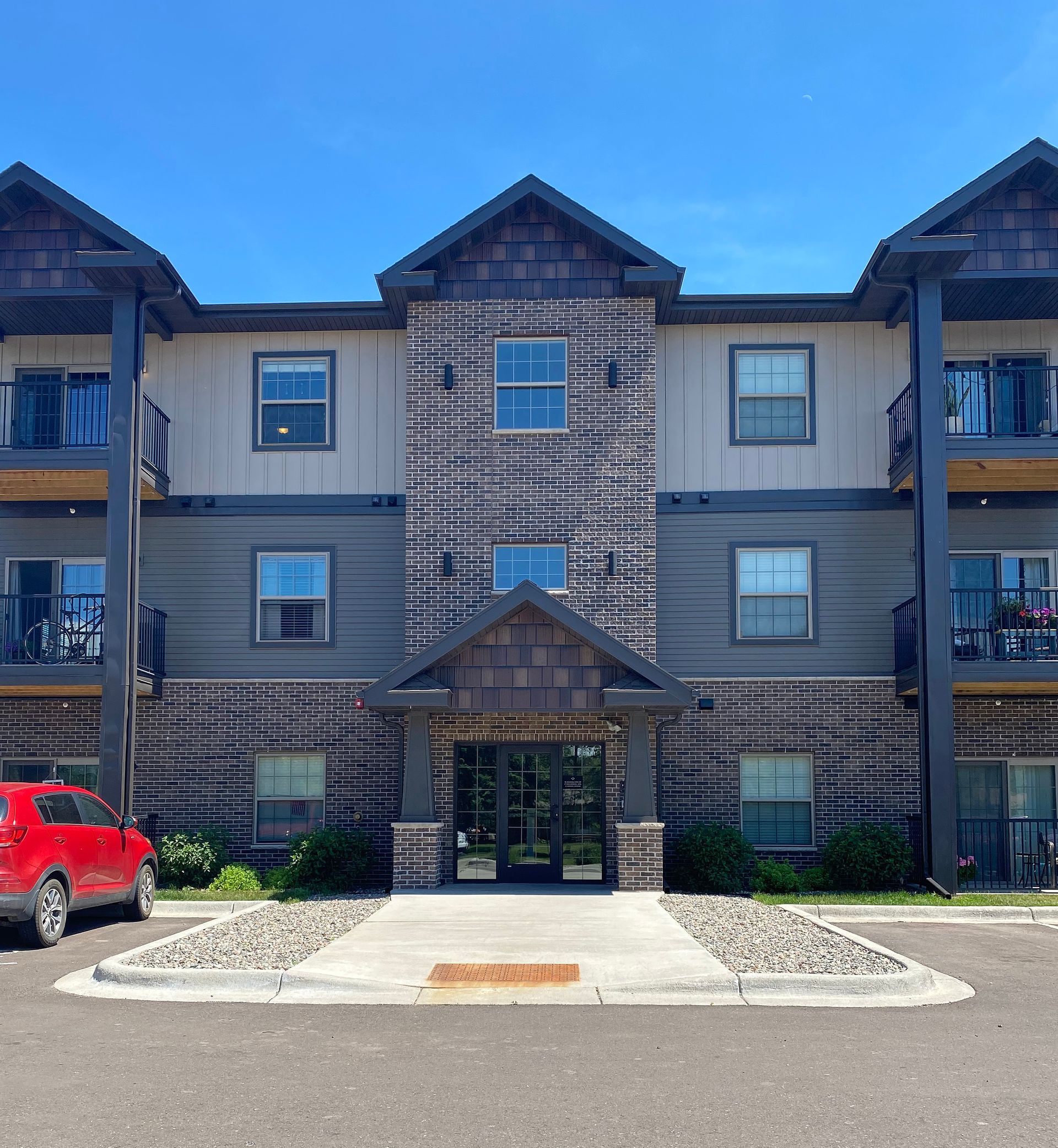 Village Apartments of superior building exterior entrance