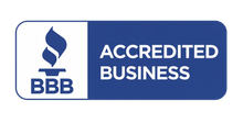 BBB logo with a white flame over a blue background. 