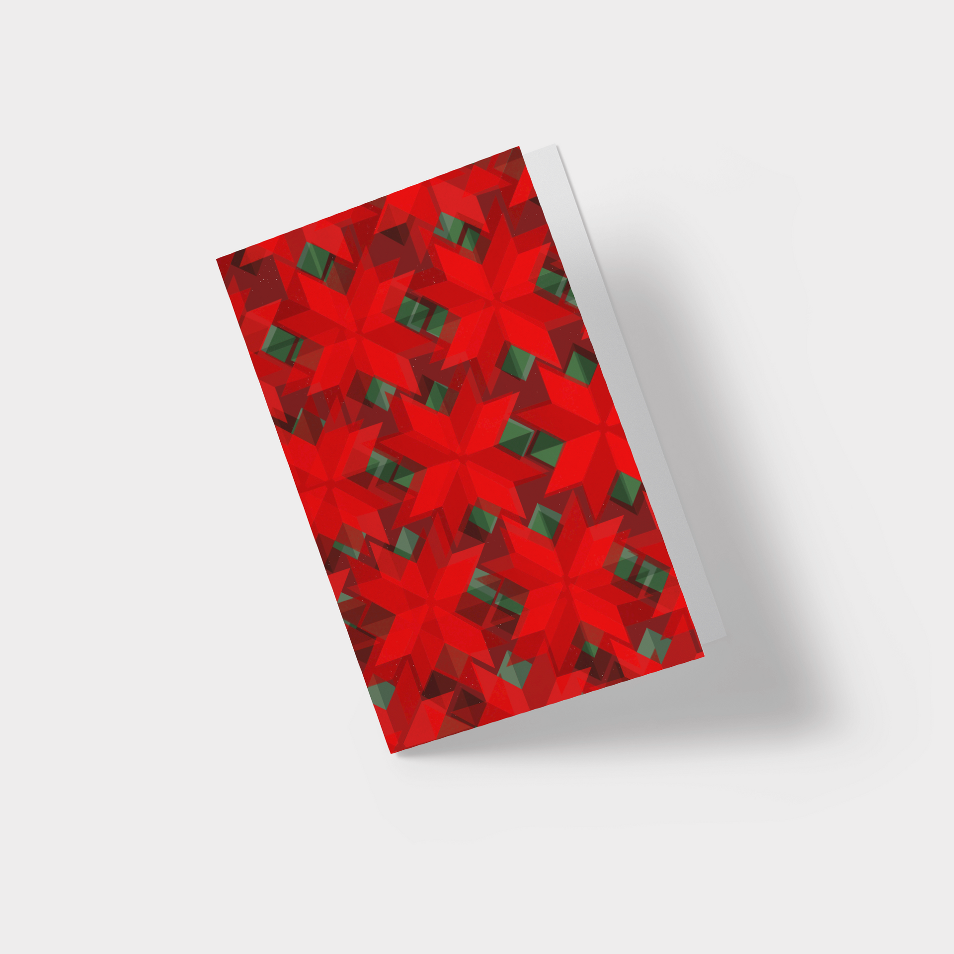 A red card with a white envelope next to it