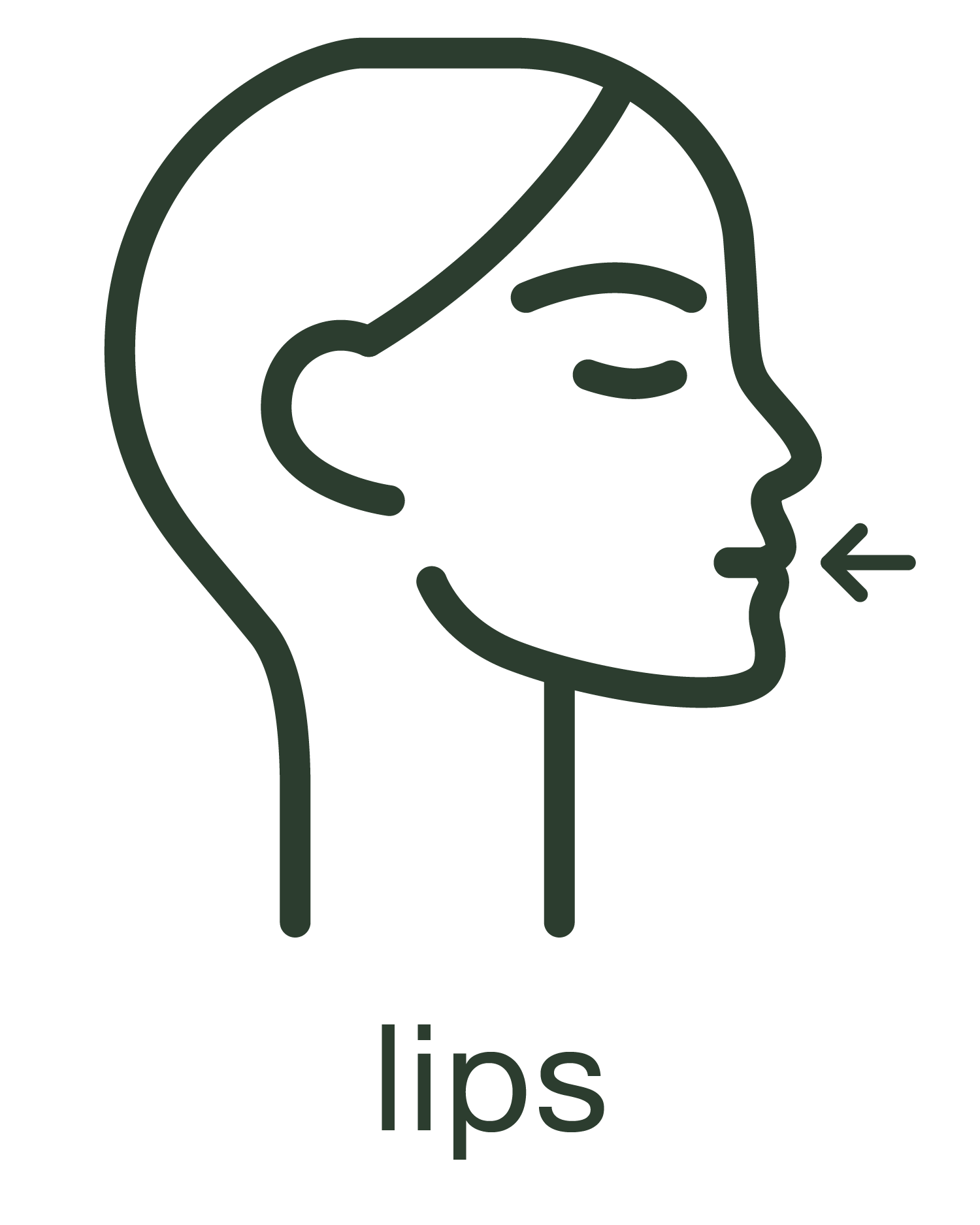 A line drawing of a syringe with a needle sticking out of it.