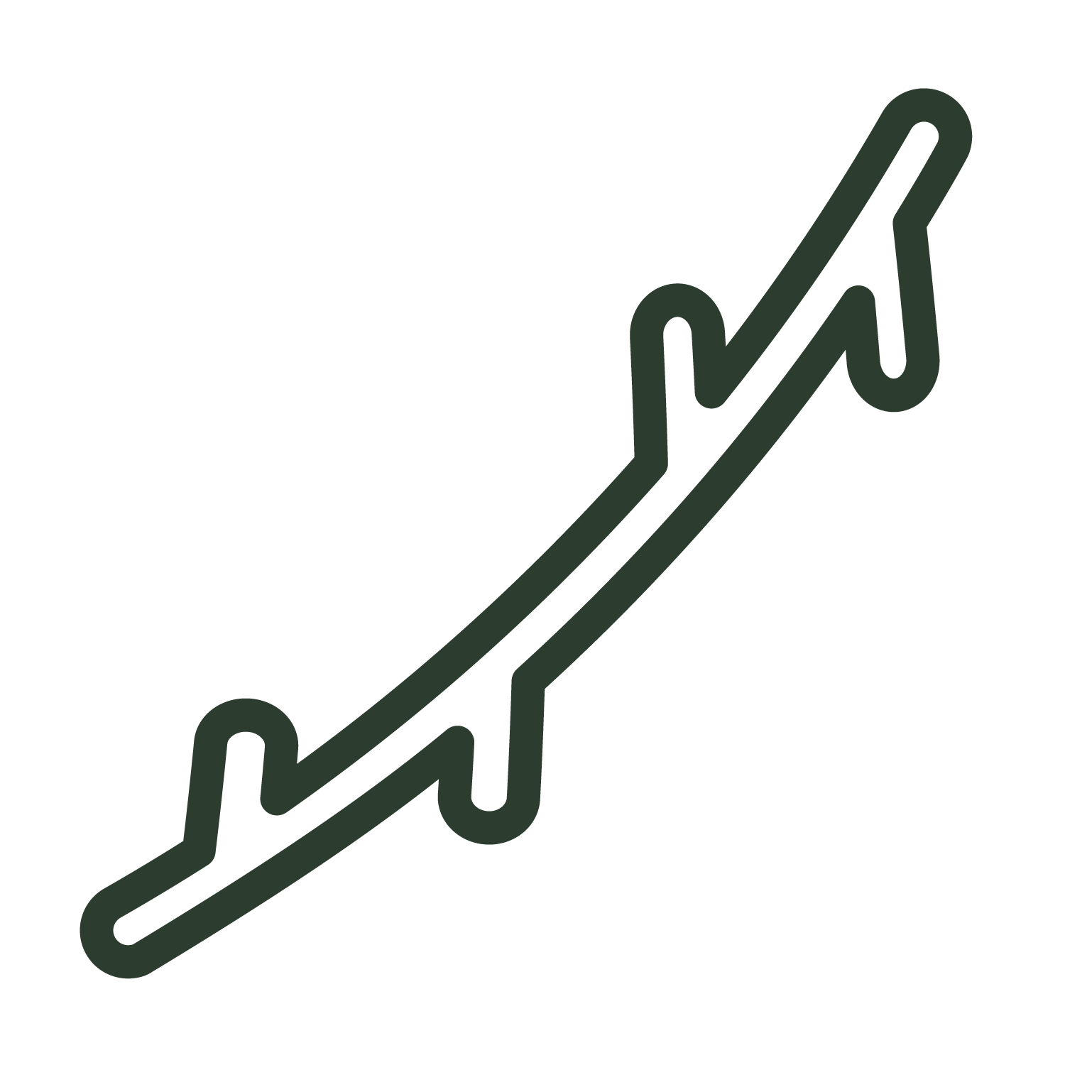 A line drawing of a tree branch on a white background.