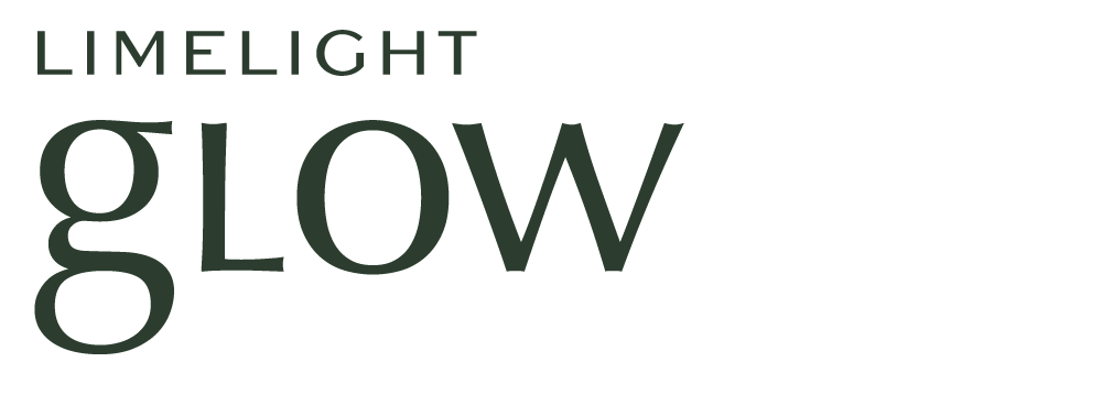 A logo for limelight glow is shown on a white background.