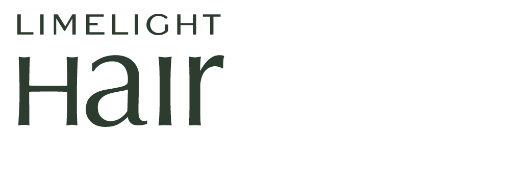 A logo for limelight hair is shown on a white background.