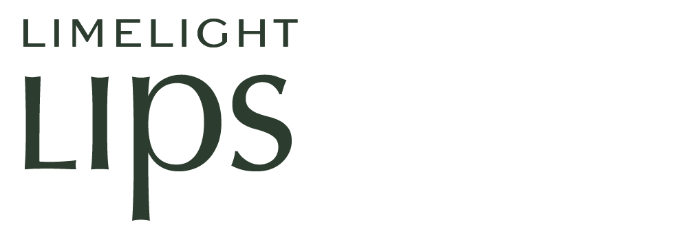 A logo for limelight lips is shown on a white background.