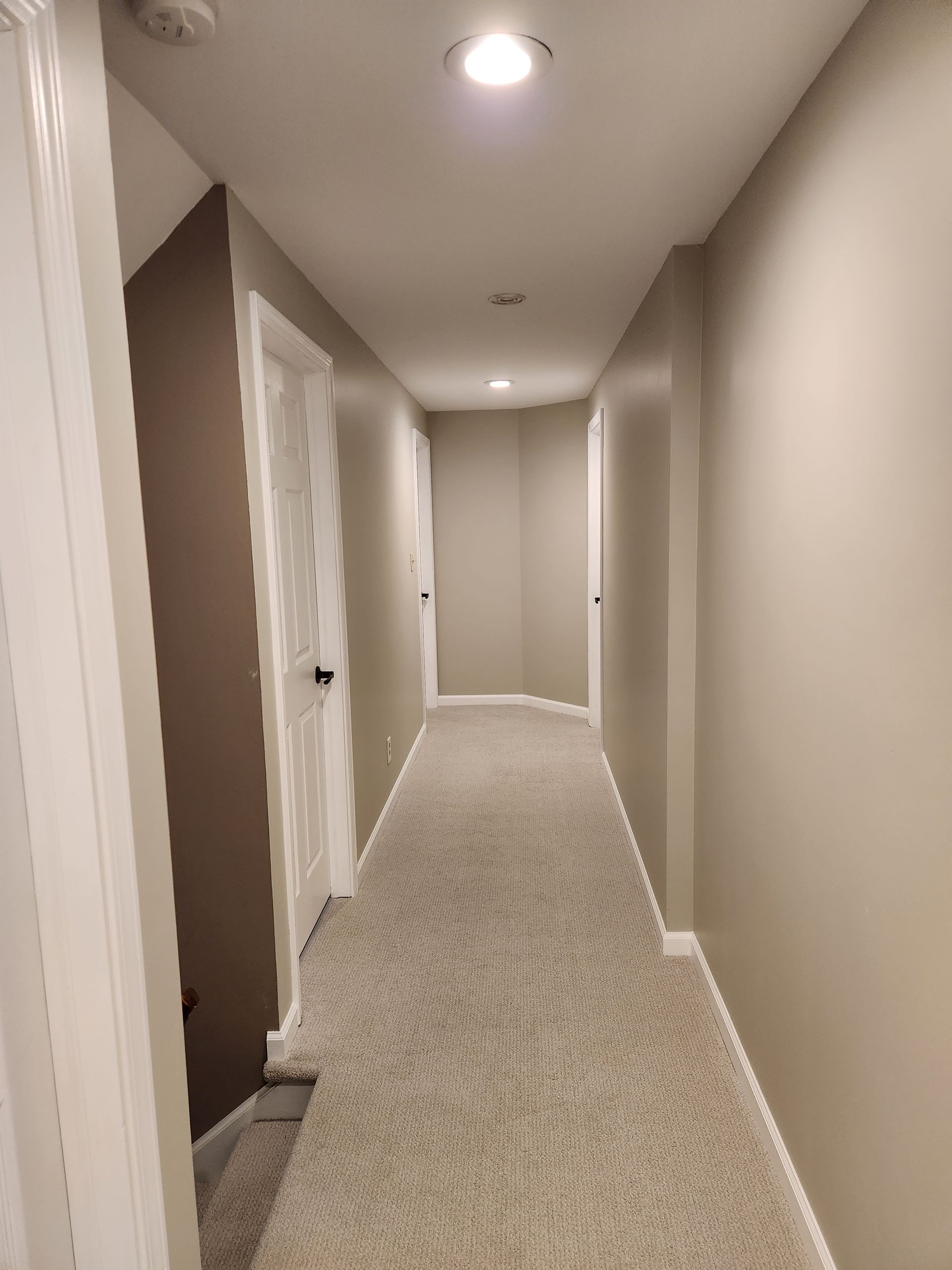 newly painted hallway