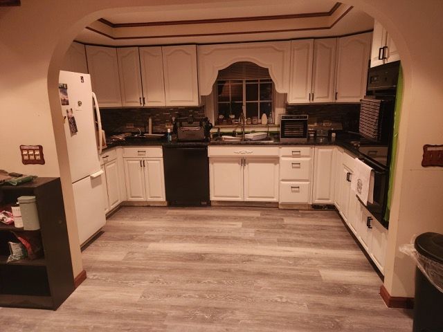 newly installed laminate flooring