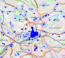 Retail locations and store locations data for location planning