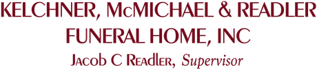 A logo for kelchner mcmihael & reader funeral home inc