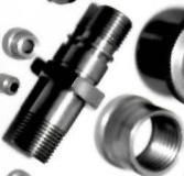 A black and white photo of a bunch of metal parts on a white background.