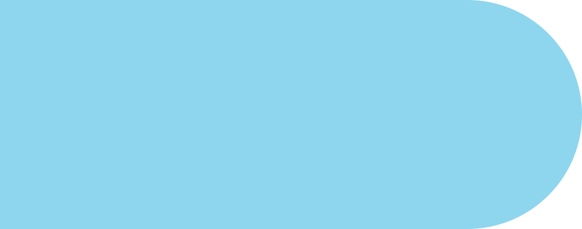 A light blue circle on a white background.