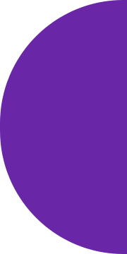 A purple circle on a white background.