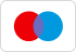 A red and blue circle on a white background.