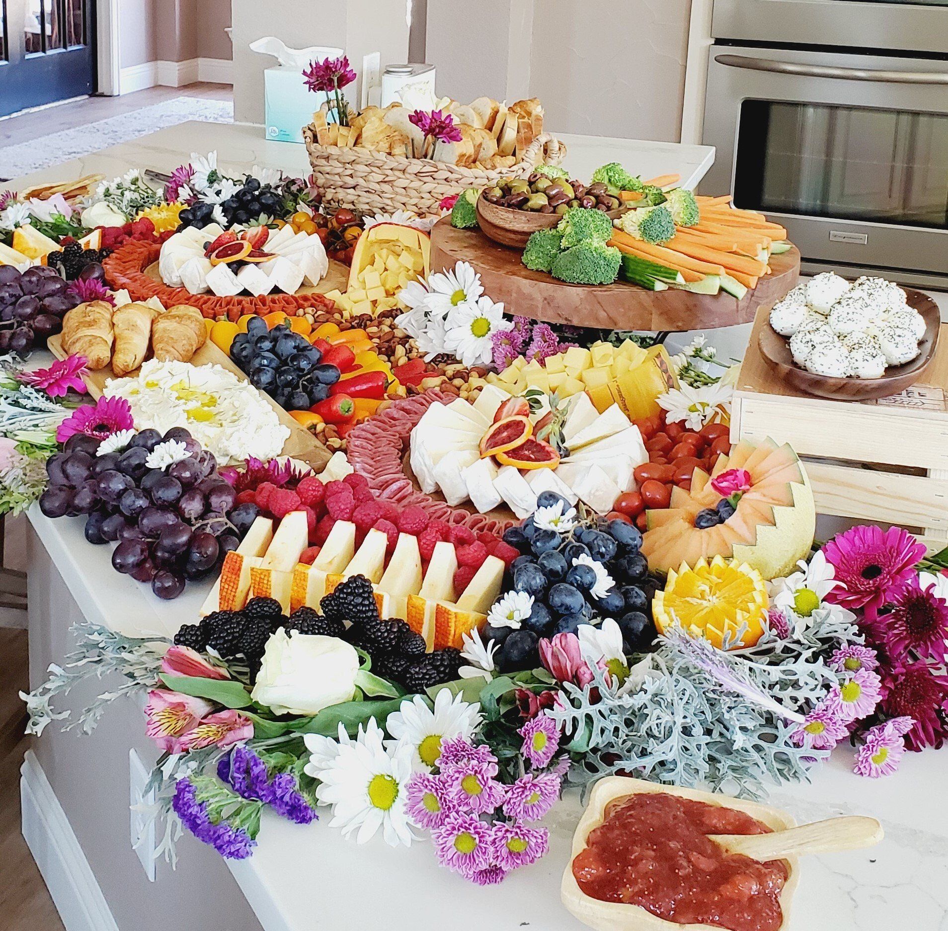 A table topped with a variety of fruits and vegetables.