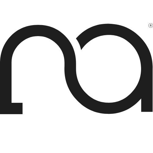 Logo de l'agence EVLANA, placé en haut du site evlana.fr en haut de page, en En-Tête du site. Le logo représente plusieurs lettres en une. La E, V, L, A et N.