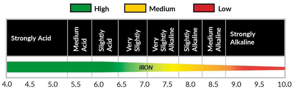 iron soil ph nutrient chart