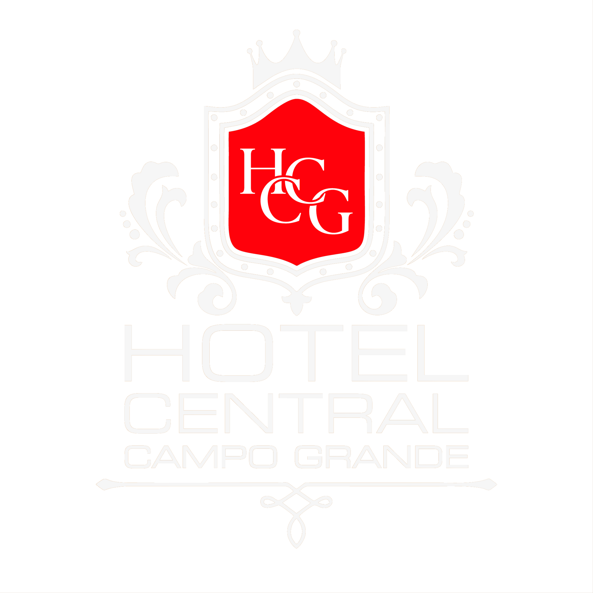 Logotipo do Hotel Central Campo Grande: escudo vermelho