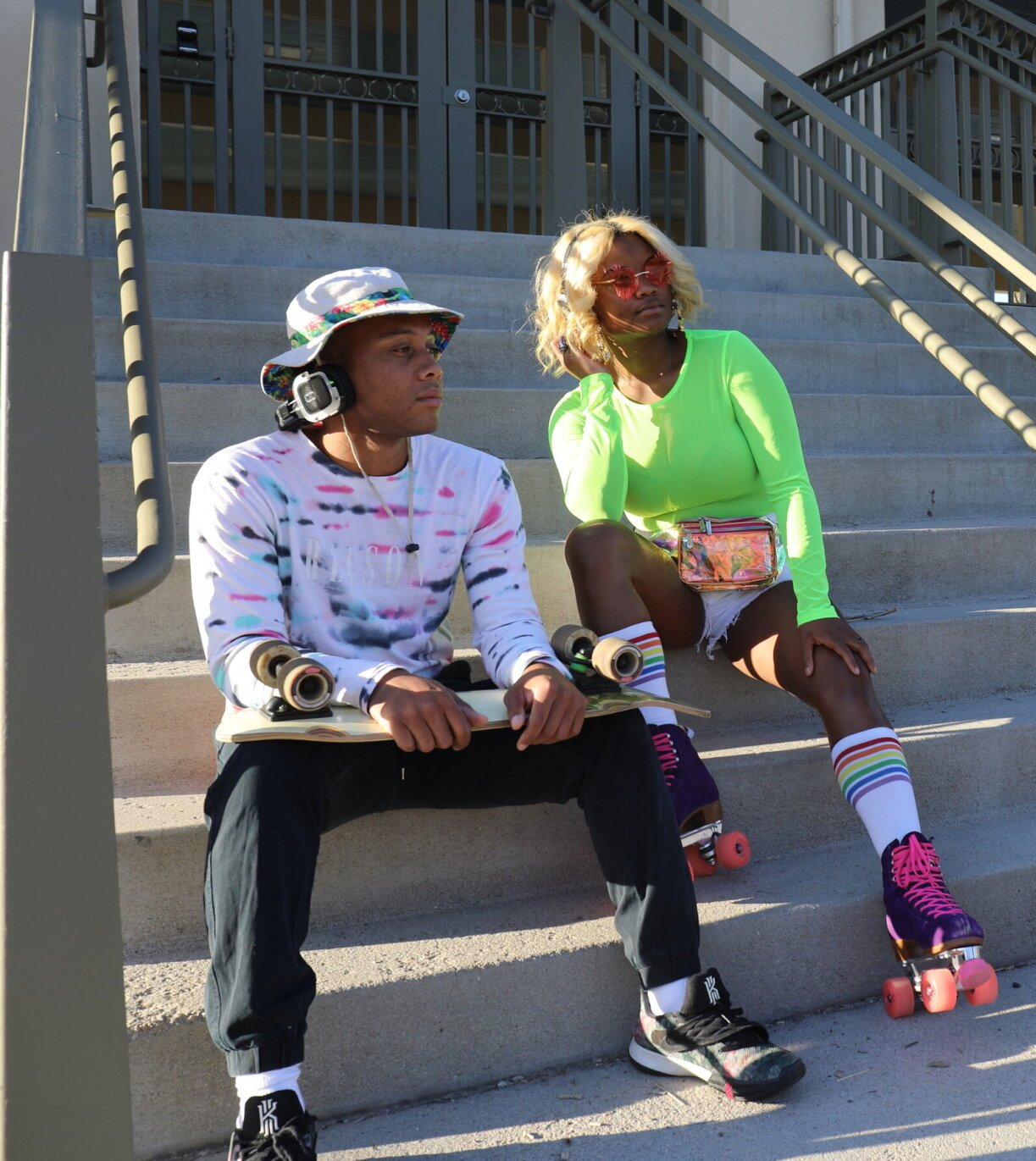 Mobile Silent Disco Skate boarding and roller skates