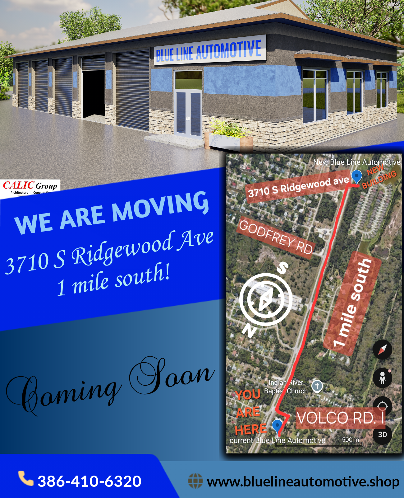 Blue Line Automotive is Moving Flyer