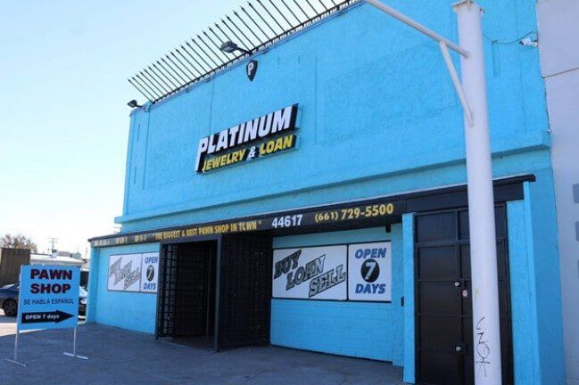 Blue Pawn Shop Exterior - Lancaster, CA