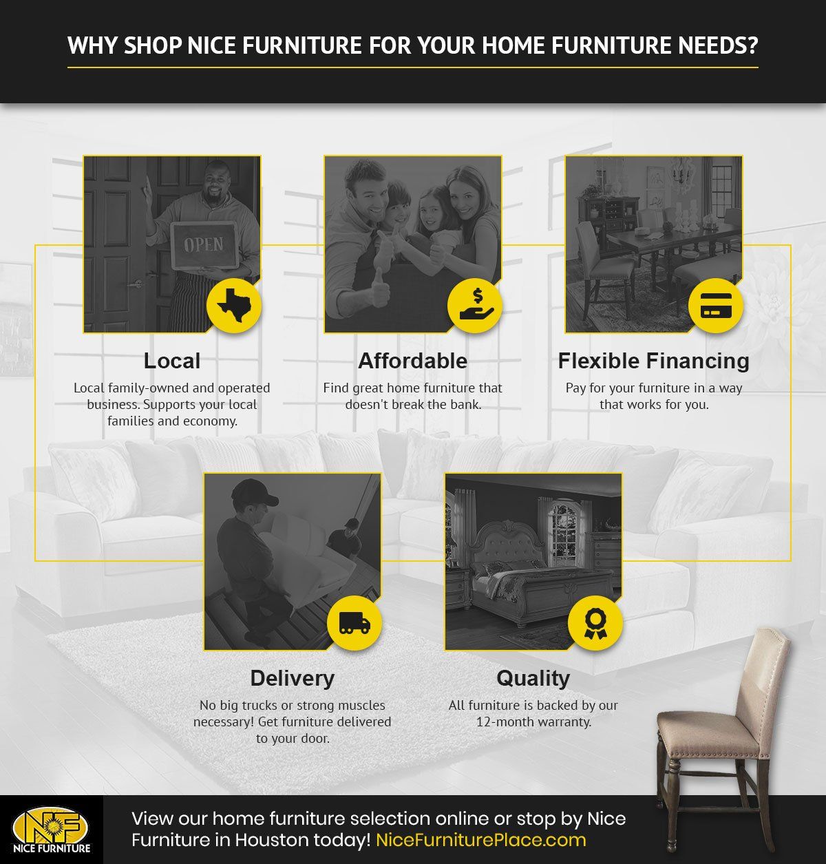 Why shop nice furniture for your home furniture needs?