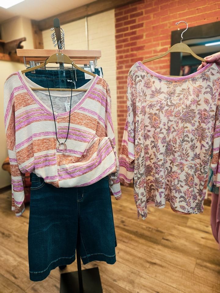 Clothing display in a store.