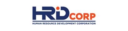 HRD Corp logo with dark blue 