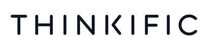 Thinkific logo in black text on white background.
