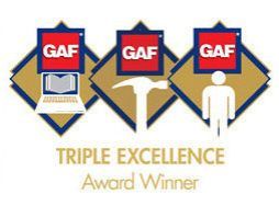 GAF Triple Excellence Award Winner: Logos of a laptop, hammer, and person.