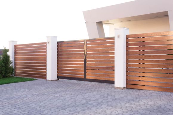 wooden entrance gate