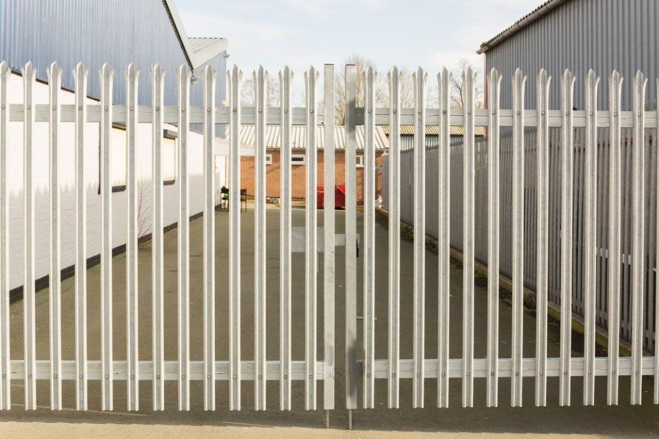 white wooden entry gate
