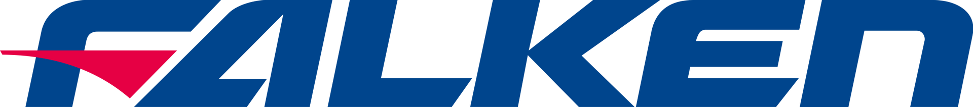 A blue and white logo for milken with a red arrow
