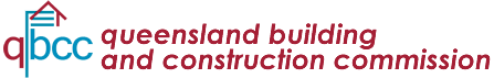 A logo for the queensland building and construction commission