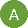 A white uppercase letter A centered on a solid green circular background.