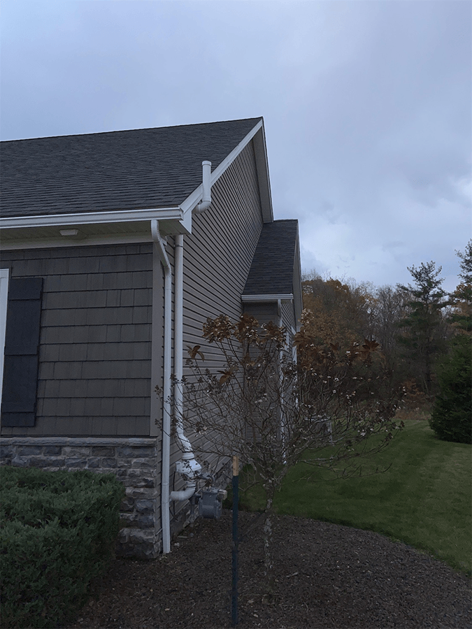 Radon Mitigation System Installed on a home in Akron OH