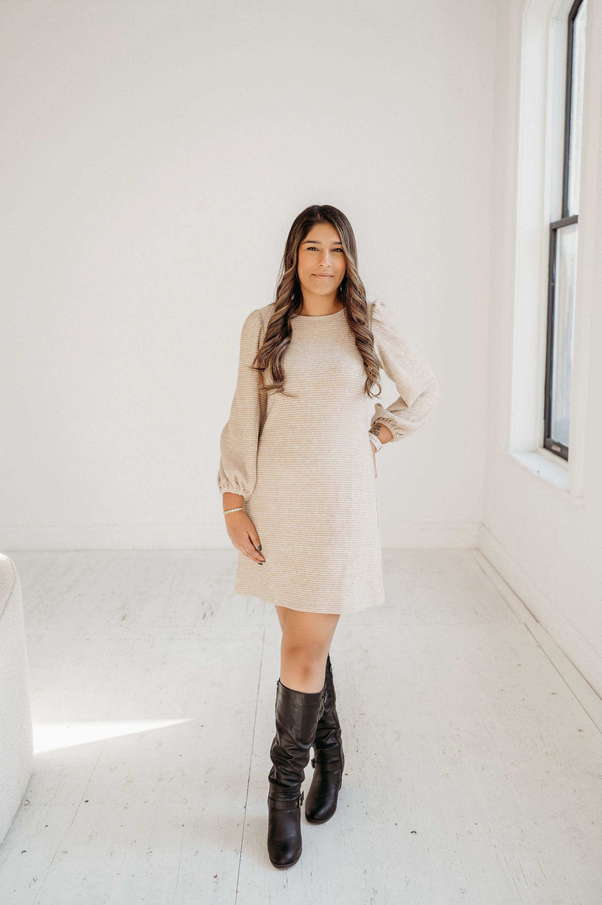 Digital marketer at social media agency smiling for headshot