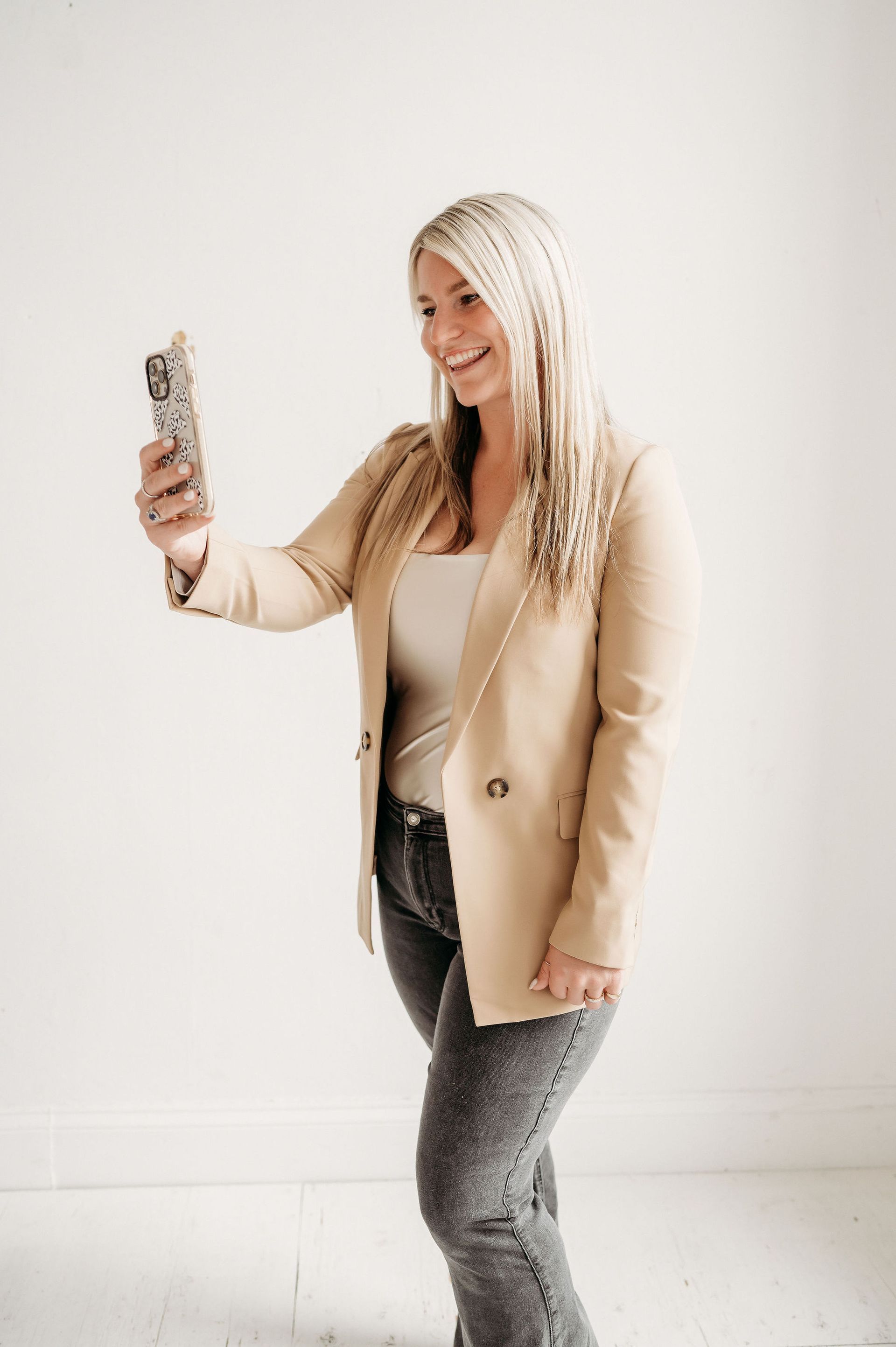 social media marketing specialist taking a selfie