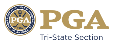 PGA Tri-State Section logo with emblem and gold letters on a white background.
