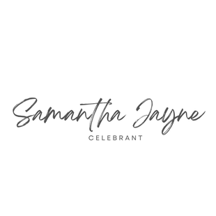 Samantha Jayne Celebrant logo in black script. 