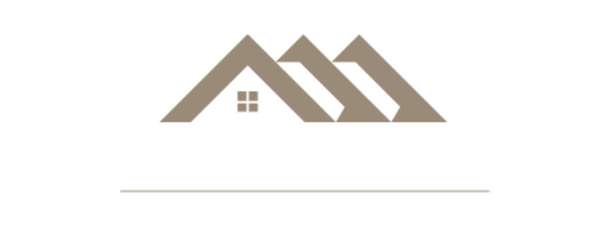 A logo featuring three overlapping beige house silhouettes with a small, four-paned window icon in the first house.