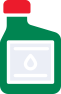 A green bottle with a red cap and a white label.