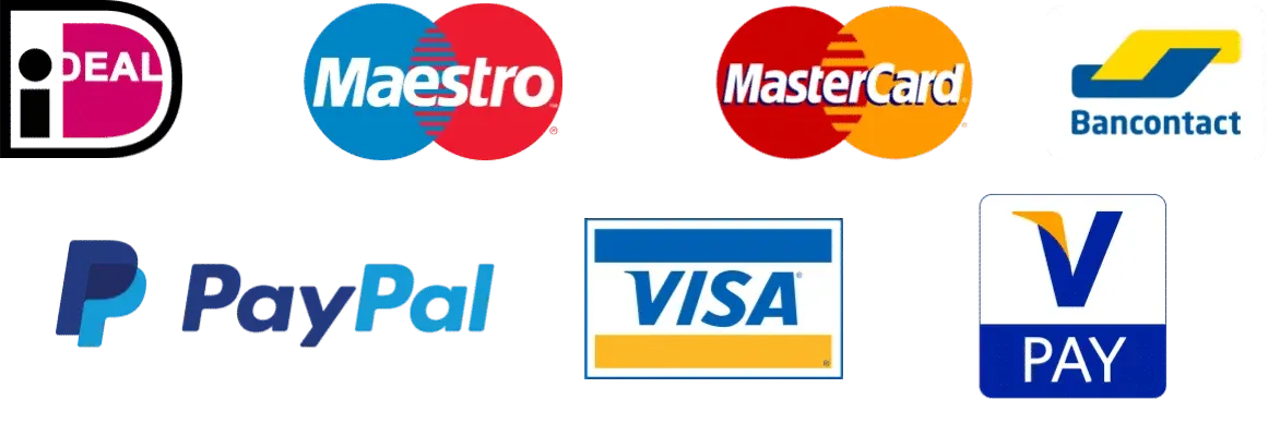 Paypal mastercard en visa behoren tot de getoonde logo betaalopties bij Taxi Amstelveen