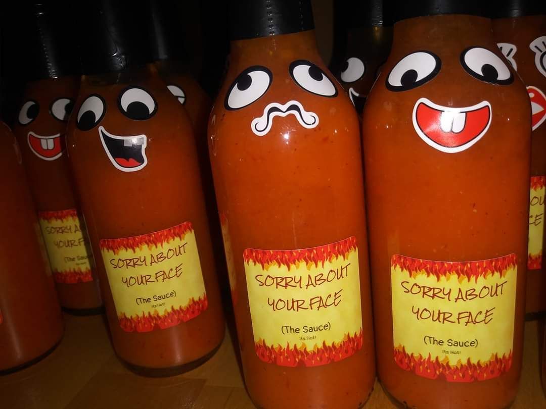 Bottle of Danger Sauce handcrafted Carolina Reapers Hot Sauce