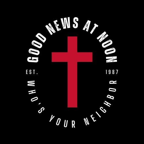 A logo for Good News at Noon ministries