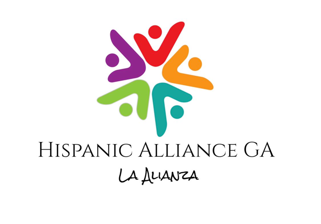 The logo for hispanic alliance ga is a colorful circle of people.