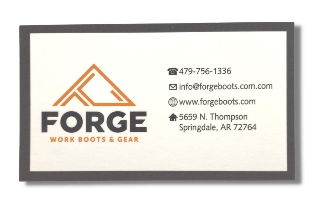 Forge Work Boots Business Cards