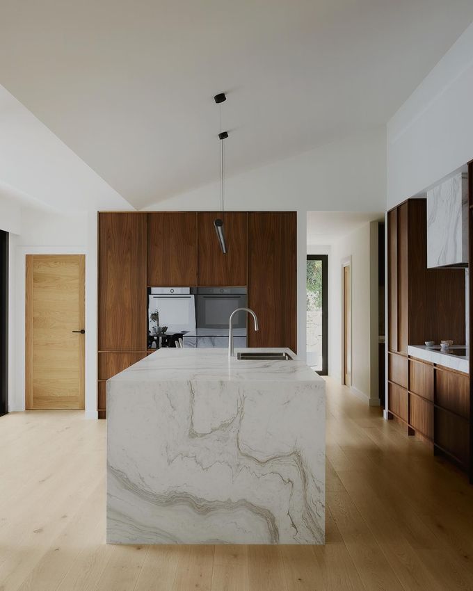 Brown Wooden Kitchen Cabinets — Infinity Kitchens & Cabinets in Alstonville, NSW
