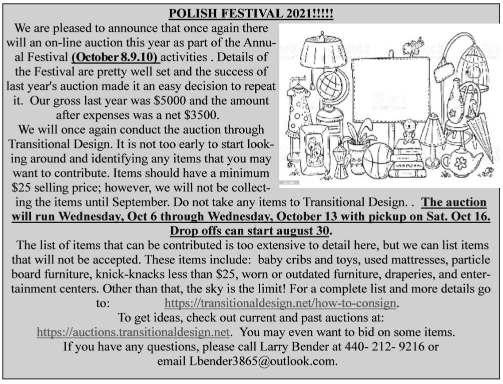 2021 Auction Information