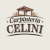Un logotipo para Carpintería Celini con una pérgola encima.